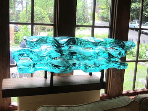 wave My favorite piece of art in the house is this beautiful glass wave.
