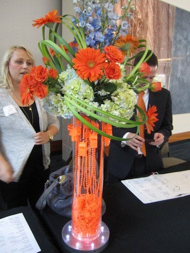 big-flowers Lady Vols' colors, orange and blue, were everywhere.