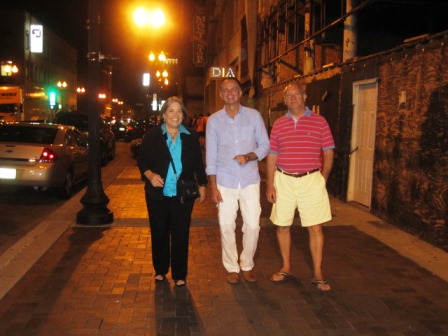 down-gay-street Mayor Madeline Rogero joined us when her Tennessee Municipal League dinner at the Knoxville Convention Center was over. We headed down Gay Street to our next stop at Kendrick Place.