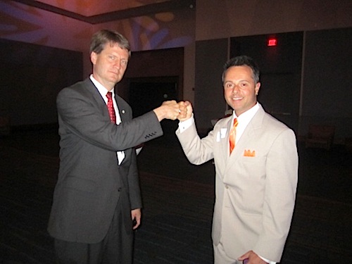 tim-and-dino Mayor Tim Burchett, left, and Dino Cartwright of WVLT-TV.