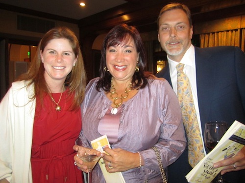 adrian-tom-an-caren-gallaher Adrian Jay, left, with Caren and Tom Gallaher during the silent auction and cocktail hour.