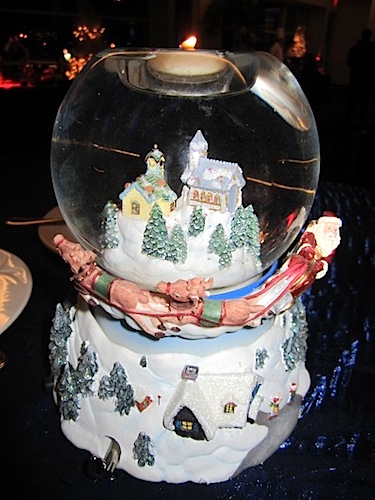 actual-snow-globe All the tables were topped with actual snow globes.