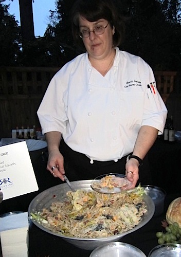 avanti-savoia Chef Karen Crumley of Avanti Savoia was serving up pasta salad with grilled artichokes, roasted butternut squash and lemon vinaigrette. It was paired with Leinenkugel Lemon Berry and Ruffino Aziano chianti classico.
