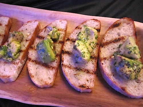 avocado-relish-crostini This was my favorite: avocado relish crostini.
