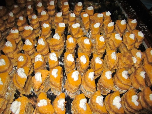desserts Chef Deron Little of Seasons made pumpkin cheesecake with nutmeg creme fraiche. It was paired with Highland mocha stout and Hogue late harvest riesling.