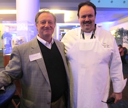 mark-field-chris-moore Mark Field, left, of the Knoxville Chamber, poses with Executive Chef Chris Moore.
