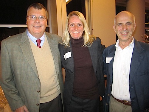 patrick-bill-etc News Sentinel Publisher Patrick Birmingham, left, with the Chamber's Lori Fuller and Billy Lyons of the city of Knoxville.
