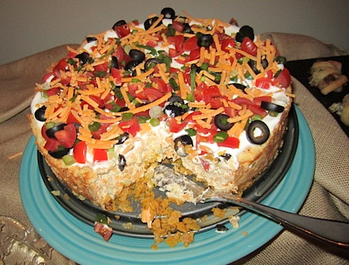 chili-cheesecake Isn't it beautiful? It's called a chili cheesecake.