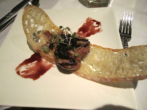 foi-gras Madge, the biggest foodie of our group, ordered foie gras. She later said that was her "best bite."