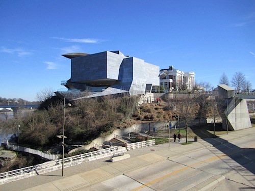 hunter-museum From there we got this great view of the old and modern parts of the Hunter Museum.