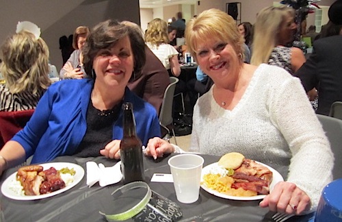 table-mates Our friendly table mates: Giovanna Love, left, and Becky Snyder