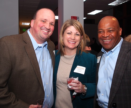 anderses-and-alvin County Commissioner Brad Anders, left, with his wife, Jennifer, and Alvin Nance