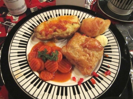 beef-wellington-etc After a delicious salad, I think Chef Rex outdid himself with this beef Wellington.