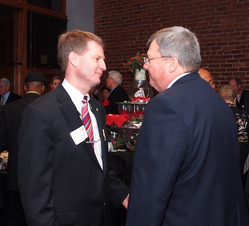 burchett-and-patrick Knoxville Mayor Tim Burchett and News Sentinel Publisher Patrick Birmingham. I wonder what they are saying.