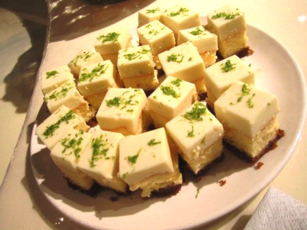 cheesecake-bites And for the dessert eaters like my husband, key lime cheesecake bites.