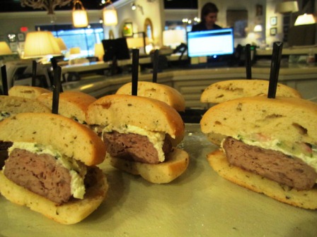 lamb-sliders Food, from Bistro by the Tracks, was awesome, too. Here are lamb sliders.