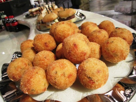 risotto-balls My favorite things were the risotto balls. Yum.