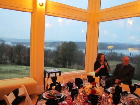 stunning-river-view But first, cocktails in the living room with the stunning view of the river.