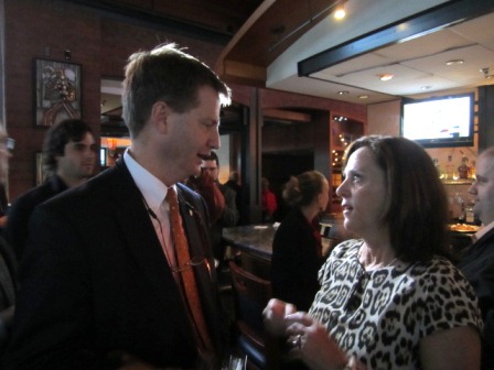tim-and-elaine Mayor Burchett and Elaine Streno look pretty serious here.