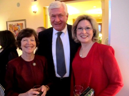trio Dr. Molly Peeler, left, with Stewart and Renee Anderson