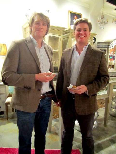 two-guys Shannon Harper and Nick Davis were among the shoppers last night.