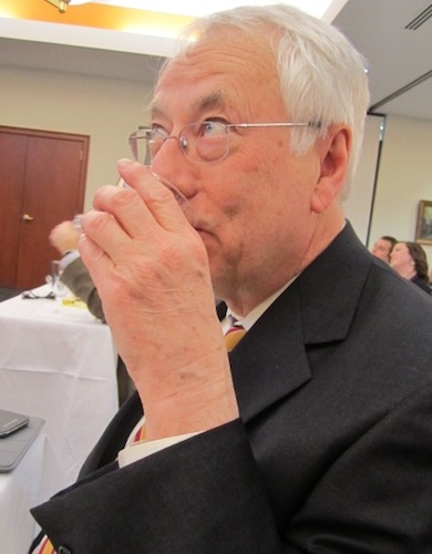 alan-tasting My husband, Alan Carmichael, tasting the first beer of the evening.