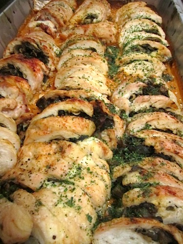 chicken-roulade Wild mushroom stuffed chicken roulade