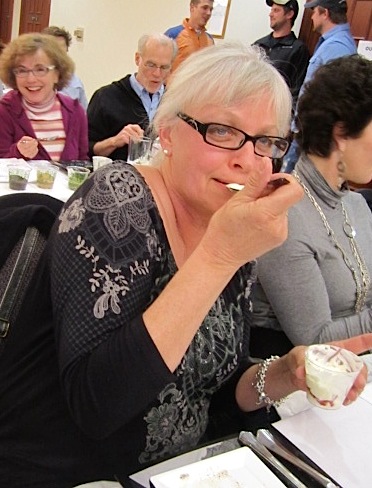 chris-friend Candyce Goschy selected the other dessert: pastry cream and fresh fruit.