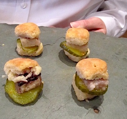 pork-belly Also being passed: little pork belly biscuits. Oh my God.