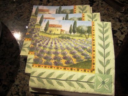 provence-napkins Even the napkins had an image of Provence.