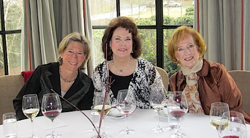 rosemary-melanie-and-wine-lady From left, vinter Beth Novak Milliken, Rosemary Gilliam, who heads up the museum's guild, and artist Melanie Wood.
