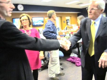 terry-greeting-bill He also said hello to Bill Williams.