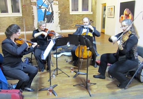 quartet From left, Ruth Bacon, Rachel Loeske, Ihsan Kartal and Jennifer Bloch provided beautiful classical music.