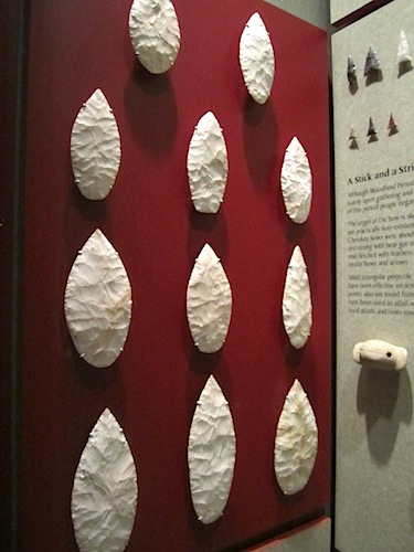 arrowheads Another secton of McClung features Native American items including this arrowhead collection.