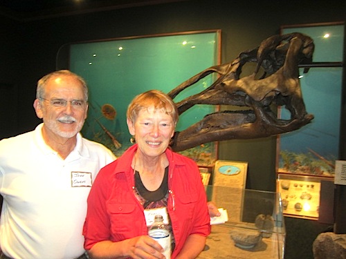 john-owens-and-karen-sundback John Owens and Karen Sundback examine the dinos as they wait for our tour to start.