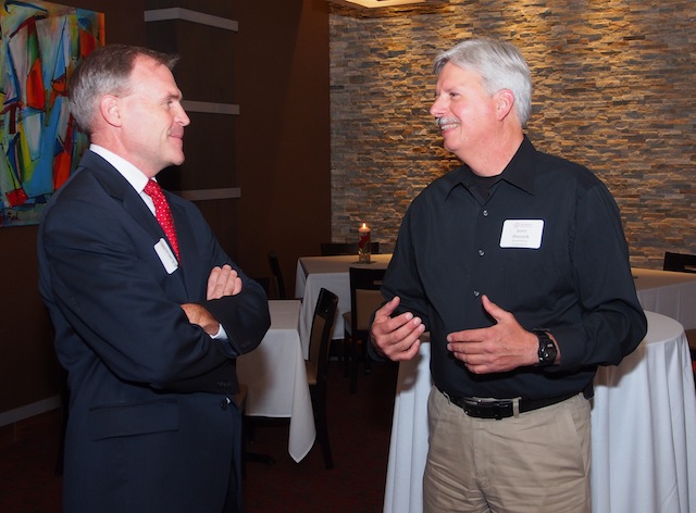 State Rep. Bill Dunn, left, with Jerry Harnish, newly named division general manager of Rural/Metro of Tennessee.