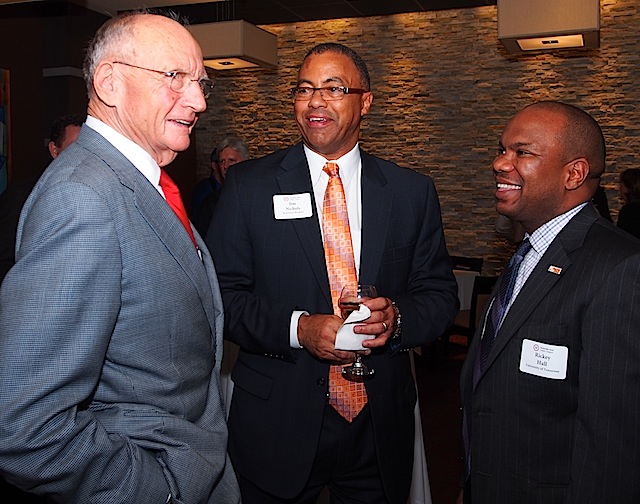 Jim Haslam, left, with Jim Nichols, center, and UT's Rickey Hall