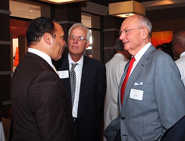 WBIR-TV General Manager Jeff Lee, center, with Morial and Jim Haslam