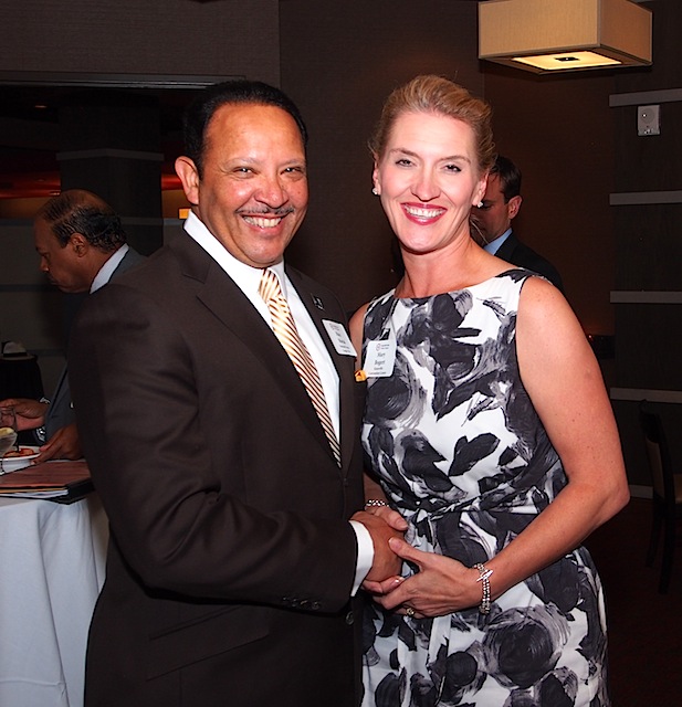 Morial with Mary Bogert, the general manager of the Knoxville Convention Center.