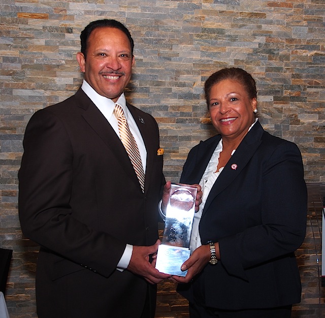 National Urban League President and CEO Marc Morial presented Knoxville Area Urban League President and CEO Phyllis Nichols the national "Women of Power" award when he was in Knoxville recently.