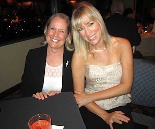 mary-and-trio-member Mary Johnson, left, with Eroica Trio pianist XXXX XXXX.