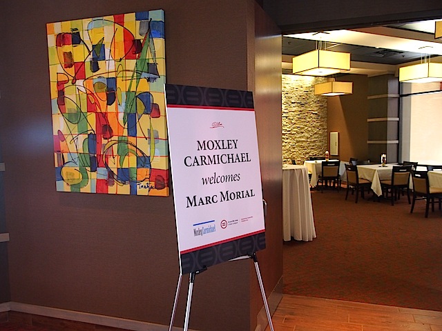 The reception was held in the private dining room at Windows on the Park in the Holiday Inn World's Fair.