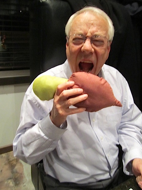 Alan Carmichael loves the food at this event! Even if it is stuffed!