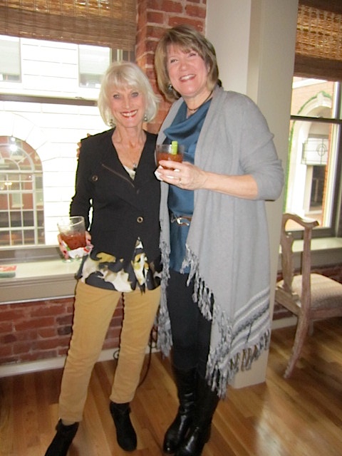 We spend a good hour or so socializing. Here are Judy Collins Griess, left, and Ranee Randby.