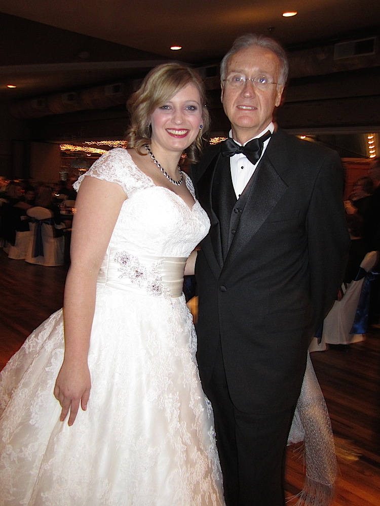 The bride with her father, Max Shell