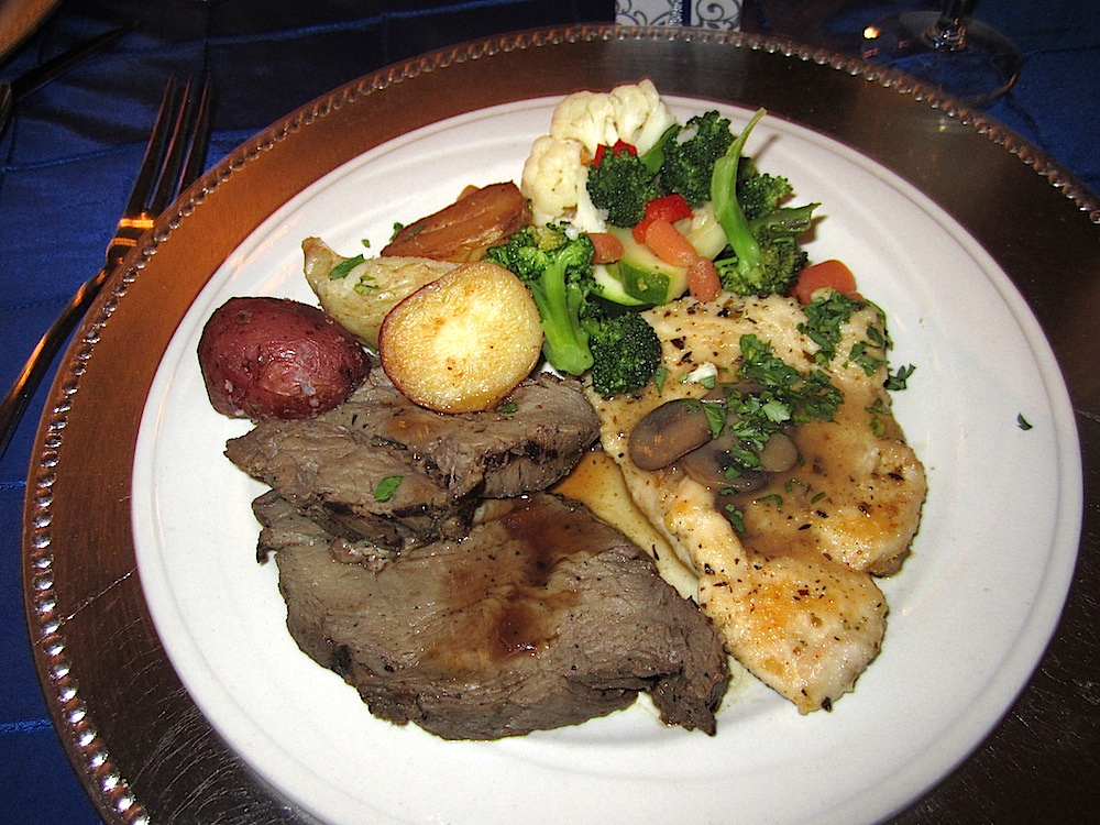 Nobody went away hungry. Dinner was copious -- and delicious.