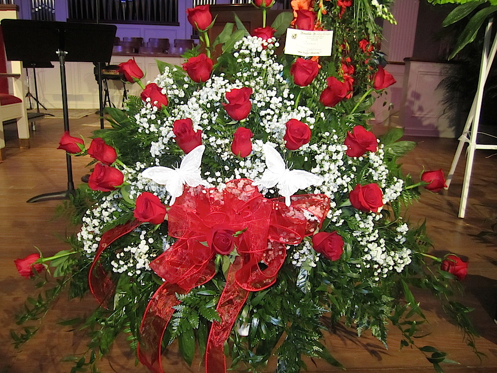 Flowers from Dolly Parton on Monday.
