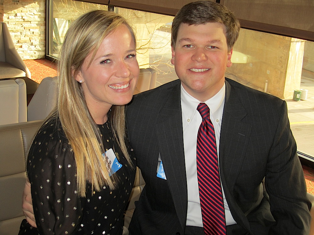 Cute pic of Moxley Carmichael's Natalie Lester and her fiance, Chase Bailey. She was the point person on the party and did a great job.