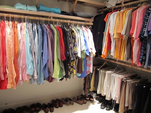 Bobby was a clothes horse! Here's his closet in Naples.