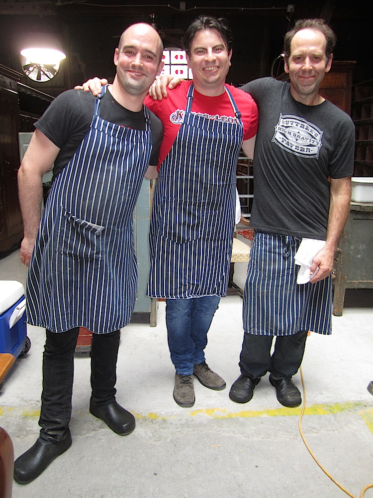 I stepped in the back to say hello to the chefs. Matt Gallaher, center, with Jon Green, left, and Josiah Montgomery.